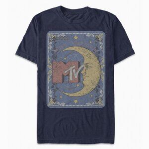 MTV Retro Crescent Moon Tarot Card Tee, Size S/M